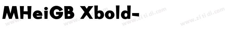 MHeiGB Xbold字体转换